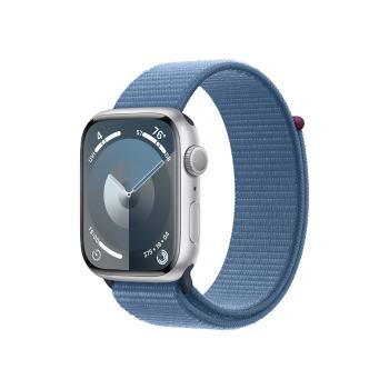 Apple Watch S9 45 mm sport loop smart hodinky Silver/Winter Blue