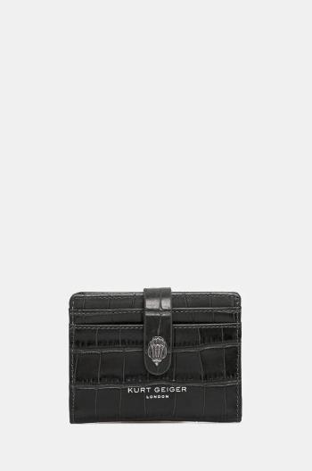 Kožené pouzdro na karty Kurt Geiger London SMALL LEATHER GOODS zelená barva, 9343671149