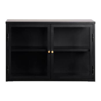 Fekete fém függő tálalószekrény 90x60 cm Carmel – Unique Furniture