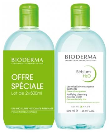 Bioderma Sada micelárních vod pro mastnou a smíšenou pleť Sebium H2O Duo