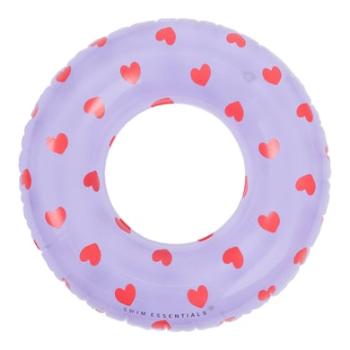 Swim Essential s Fialový plavecký kruh Heart ⌀55 cm