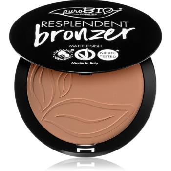 puroBIO Cosmetics Resplendent bronzer s matným efektem odstín 05 Warm Brown 9 g