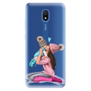 Odolné silikonové pouzdro iSaprio - Kissing Mom - Brunette and Boy - Xiaomi Redmi 8A