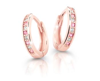 Cutie Jewellery Půvabné kruhové náušnice z růžového zlata C3342-80-X-4 růžová