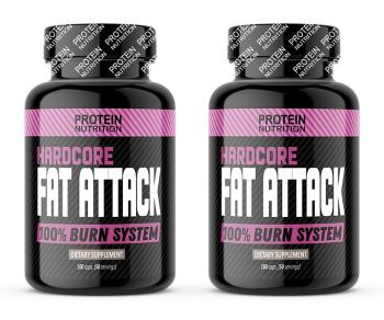 1+1 Zadarmo: Hardcore Fat Attack - Protein Nutrition 100 kaps. + 100 kaps.