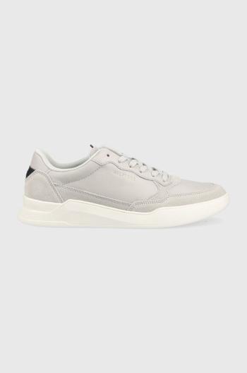 Kožené sneakers boty Tommy Hilfiger FM0FM04358 ELEVATED CUPSOLE LEATHER MIX šedá barva