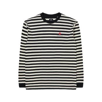 Edwin  Basic Stripe T-Shirt LS - Black/White  Tričká a polokošele Viacfarebná