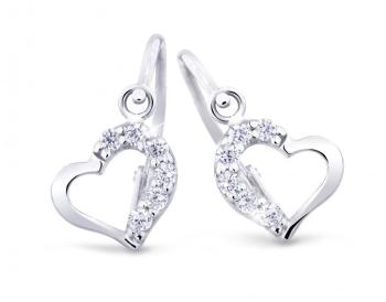 Cutie Jewellery Něžné dětské náušnice z bílého zlata C2757-10-X-2 čirá