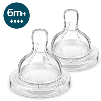 Philips AVENT Dudlík na láhev Anti-colic rychlý průtok 6m+, 2 ks