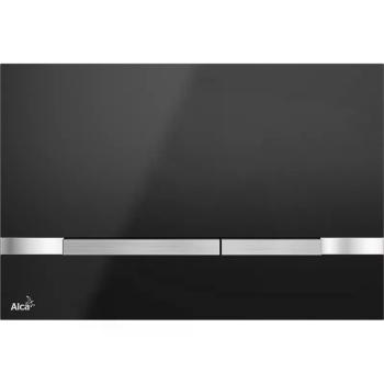 Alcadrain Ovládacie tlačidlo pre predstenové inštalačné systémy, nerez-čierna lesk STRIPE-BLACK STRIPE-BLACK