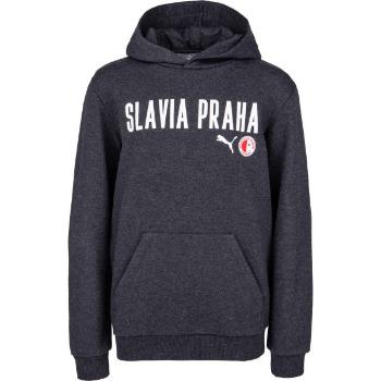 Puma SLAVIA PRAGUE GRAPHIC HODDEE Chlapecká mikina, tmavě šedá, velikost