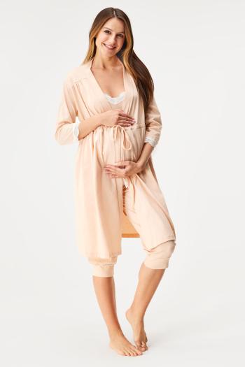 Tehotenský bavlnený župan Harriet krátky