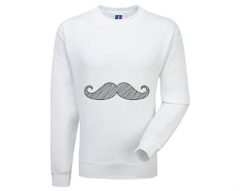 Pánská mikina bez kapuce knír movember