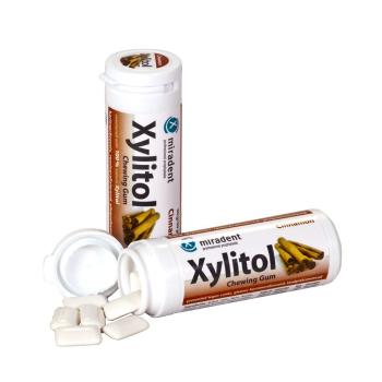 Miradent Xylitol žvýkačky SKOŘICE 30 ks