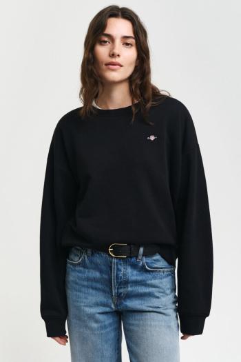 MIKINA GANT SHIELD C-NECK SWEAT BLACK