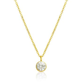 JVD Elegantní pozlacený náhrdelník se zirkonem SSSN0063XG1GO45