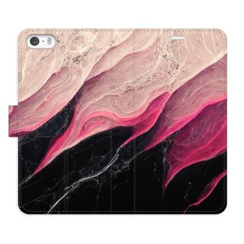 Flipové pouzdro iSaprio - BlackPink Marble - iPhone 5/5S/SE