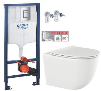 Rapid SL pro závěsné WC 38528SET s chromovou deskou + WC INVENA TINOS  + SEDÁTKO 38772001 NO1