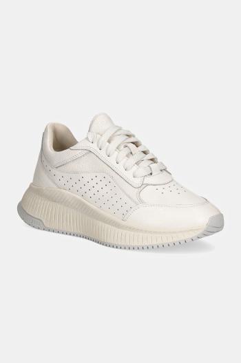 Kožené sneakers boty BOSS TTNM EVO bílá barva, 50529742