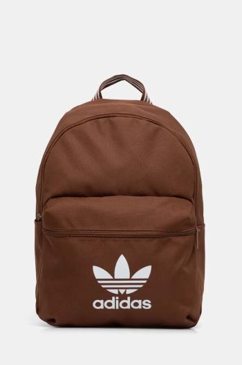 Ruksak adidas Originals Adicolor hnedá farba, veľký, s potlačou, IX7458