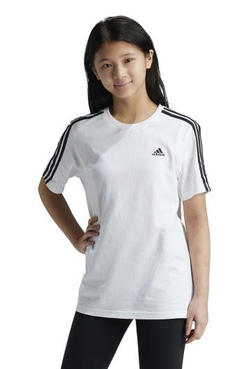 Dětské bavlněné tričko adidas G 3S BF T bílá barva, IY5018