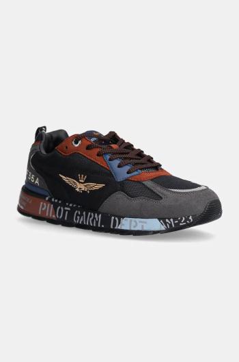 Sneakers boty Aeronautica Militare šedá barva, SC276CT3380