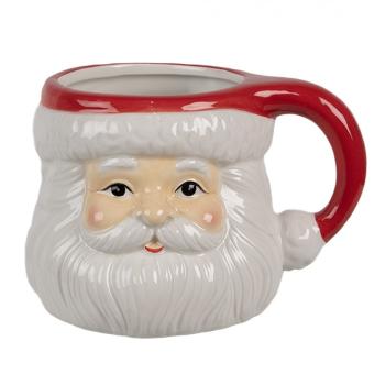 Keramický hrnek hlava Santa - 14*11*9 cm / 400 ml 6CEMU0154