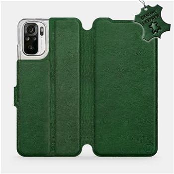 Kožené flip pouzdro Xiaomi Redmi Note 10 - Zelené -  Green Leather (5903516659401)