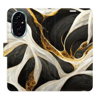 Flipové pouzdro iSaprio - BlackGold Marble - Honor 200