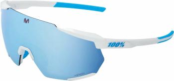 100% Racetrap 3.0 Movistar Team White/HiPER Blue Multilayer Mirror Lens Cyklistické brýle