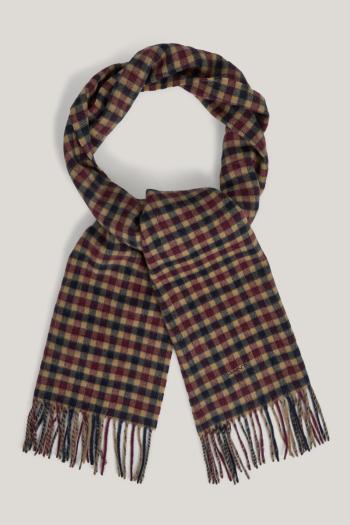 ŠÁLA GANT GINGHAM WOVEN SCARF WINE RED