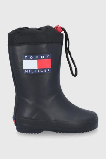 Dětské holínky Tommy Hilfiger černá barva