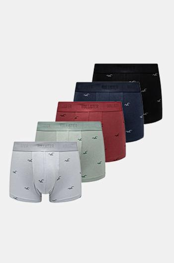 Boxerky Hollister Co. 5-pack pánské, hnědá barva, KI314-4010