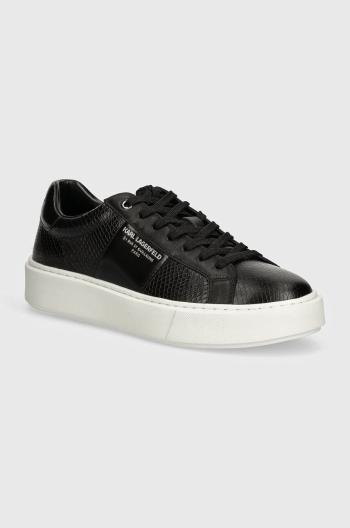 Kožené sneakers boty Karl Lagerfeld MAXI KUP černá barva, KL52221P