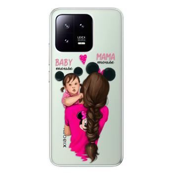 Odolné silikonové pouzdro iSaprio - Mama Mouse Brunette and Girl - Xiaomi 13