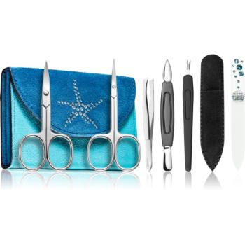 DuKaS Premium Line Solingen 216 manikúrní set + pouzdro Blue-Turquoise