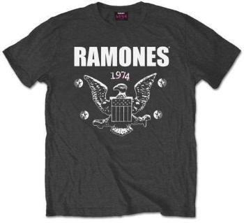 Ramones Tričko 1974 Eagle Unisex Charcoal Grey 2XL