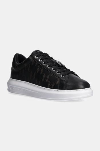 Kožené sneakers boty Karl Lagerfeld KAPRI MENS černá barva, KL52563