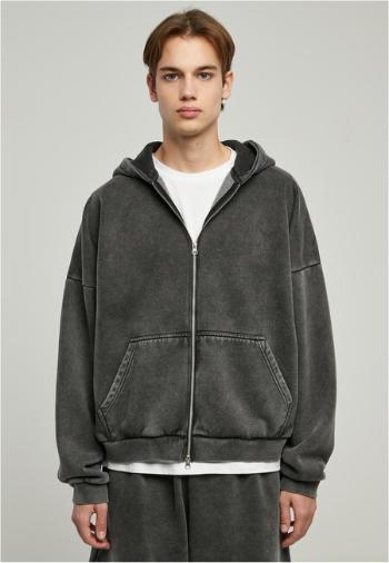 Urban Classics Heavy Sand Washed 90's Zip Hoody black - XL