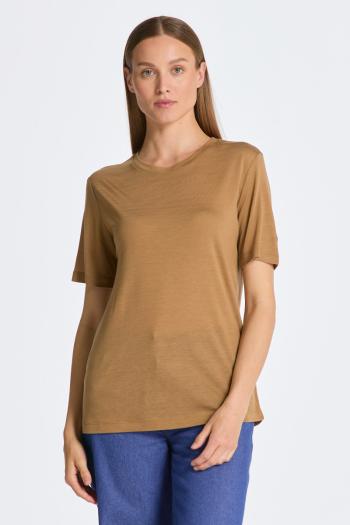 TRIČKO GANT REL DRAPED SS T-SHIRT WARM KHAKI