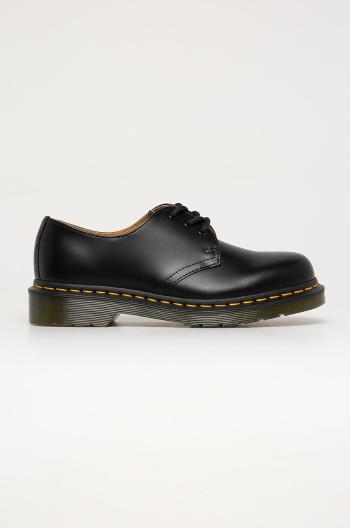 Kožené polobotky Dr. Martens 11838002 1461 černá barva, na plochém podpatku