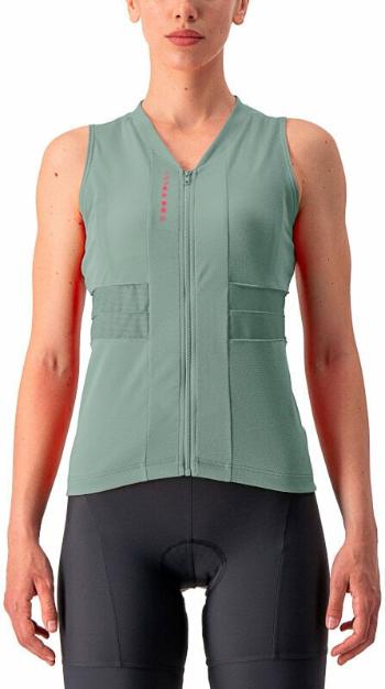 Castelli Anima 4 Sleeveless Tílko Defender Green/Persian Red L