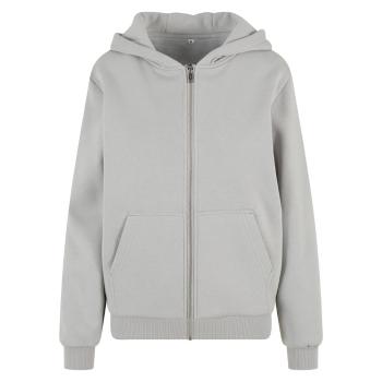 Build Your Brand Hebká dámská mikina na zip Fluffy - Světlá asfaltová | XS