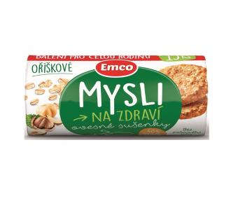 Emco Mysli na zdraví Ovesné sušenky oříškové 15 ks