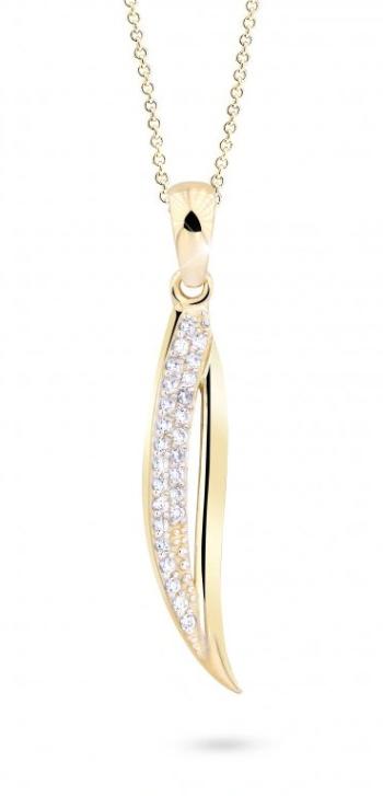 Cutie Jewellery Třpytivý přívěsek ze žlutého zlata se zirkony Z8047-40-10-X-1