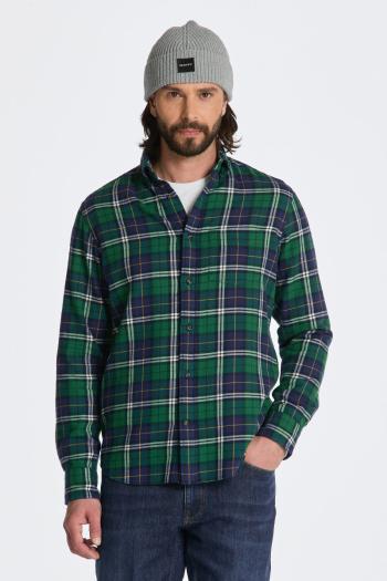 KOŠILE GANT REG FLANNEL CHECK SHIRT FOREST GREEN