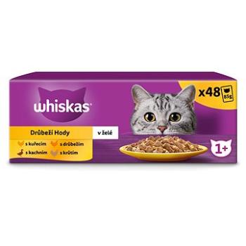 Whiskas kapsičky drůbeží výběr v želé pro dospělé kočky 48 x 85 g (8410136025976)