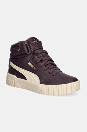 Dětské sneakers boty Puma Carina 2.0 Mid WTR Jr fialová barva