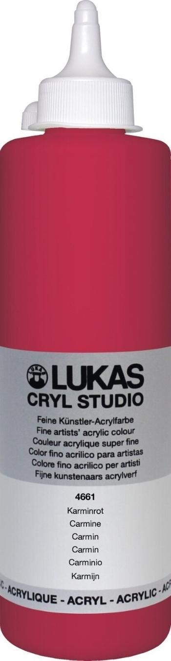 Lukas Cryl Studio Plastic Bottle Akrylová barva Carmine 500 ml 1 ks