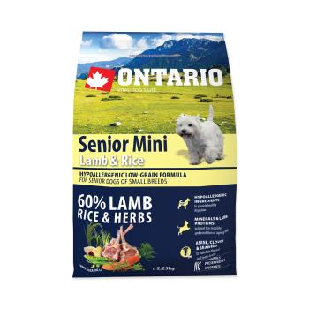 Ontario Senior Mini Lamb&Rice granule 2,25 kg